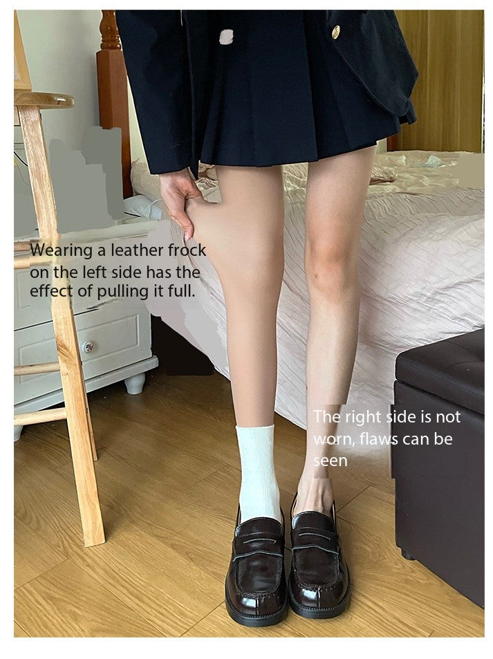 Autumn&winter thermal skin-tone leggings bare-leg looking nude-colored stockings and fleece-lined and thickened leggings for women, thick for autumn and winter, 2025 new style, super natural appearance