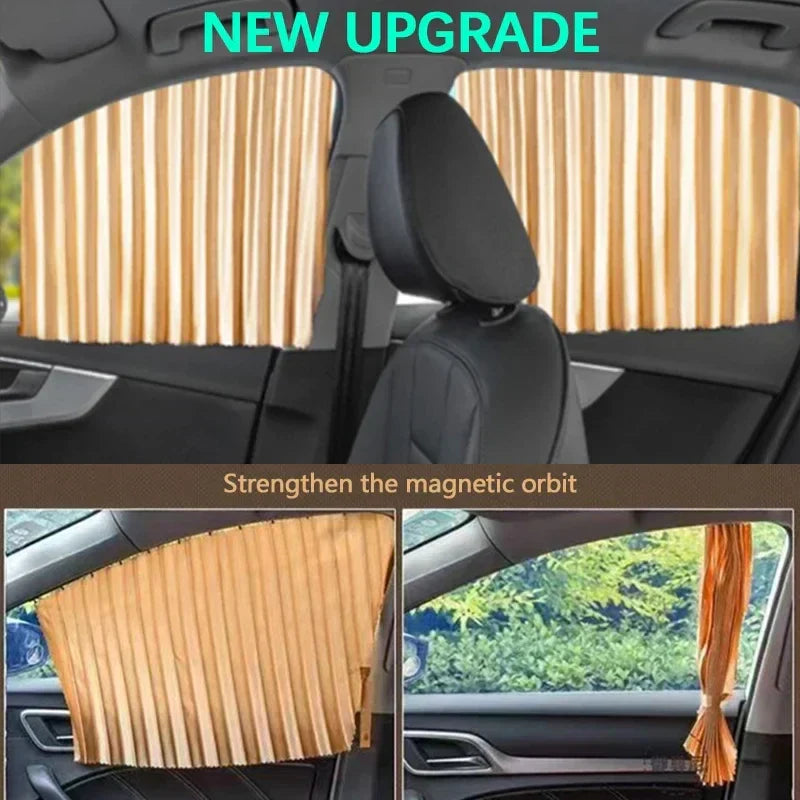 4pcs Car Sunshade Magnetic Side Window Curtain Auto Window Sun Shade Privacy Sun UV Protection Window Shield Car Interior Access