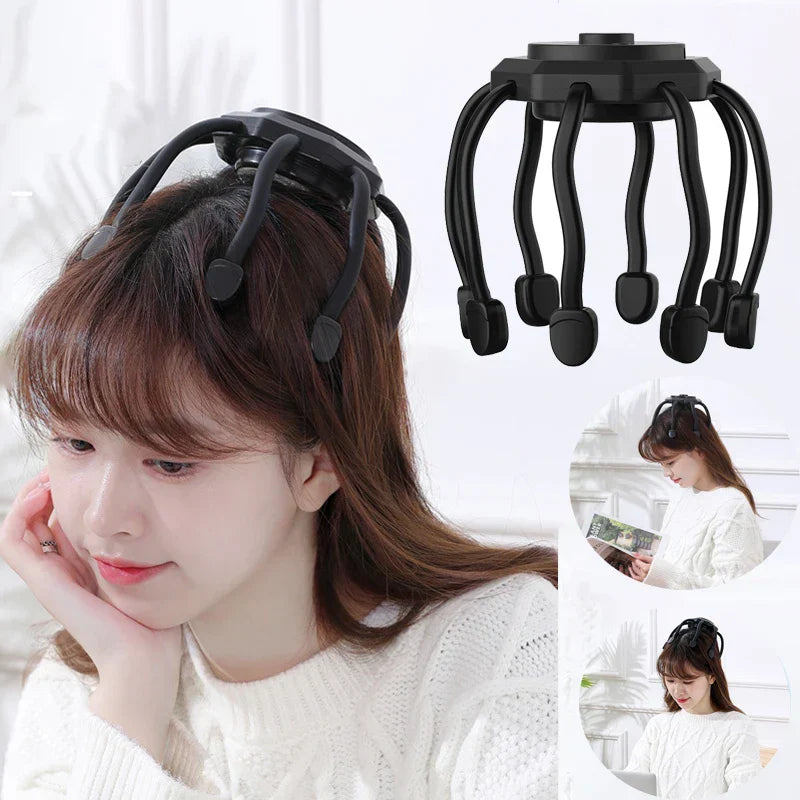 Electric Head Massager Scalp Hair Growth Head Relax Stress Relief Head Scratcher Scalp Stimulation Massage Claw Health Care