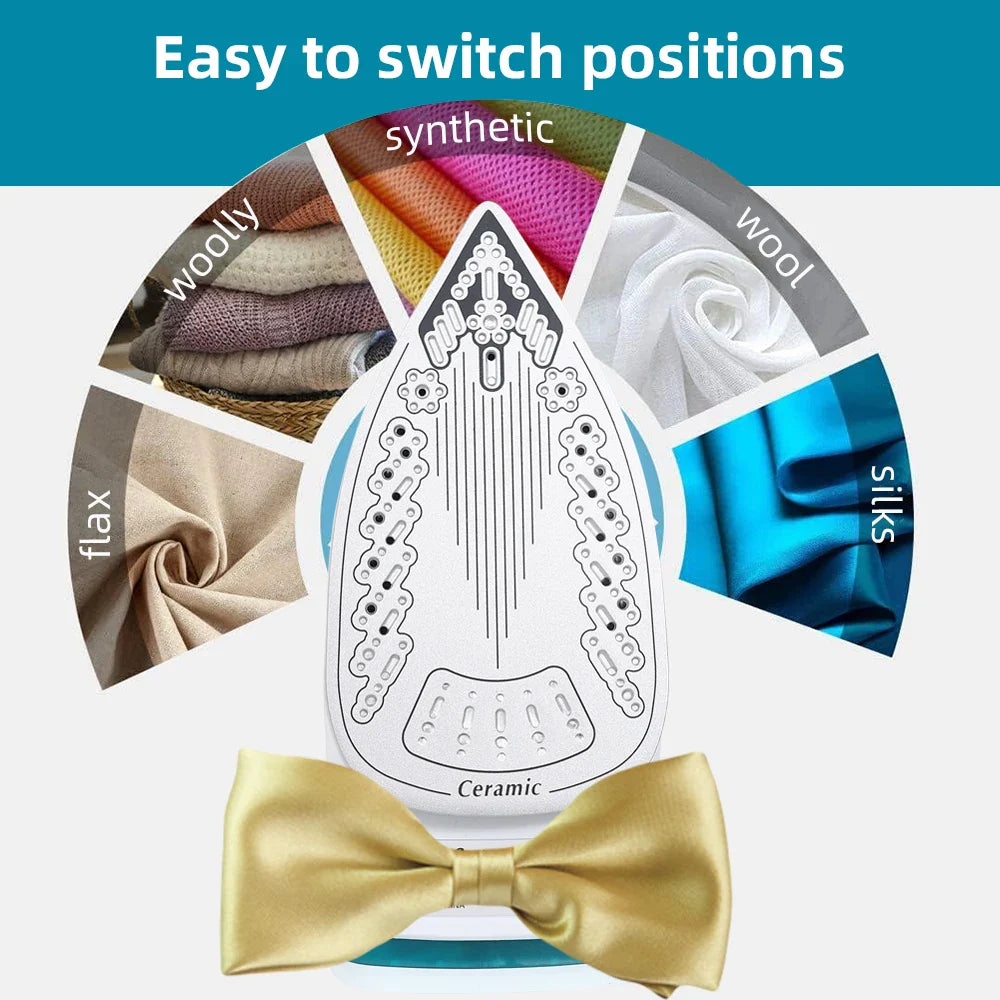 Sonifer Steam Iron 1600W Fast Heating 160ml Water Tank Travel Iron Upright Steam Adjustable Steam Self-Cleaning Ceramic Soleplat