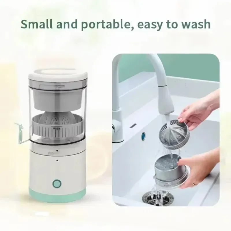 Fully Automatic Fruit Juicer Extractor Portable Juice Machine with Residue Separation Bidirectional Spiral for Home Use