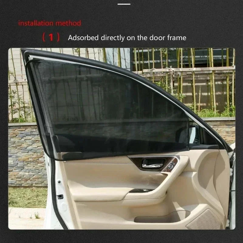 Magnetic Car Sun Shade UV Protection Car Curtain Car Window Sunshade Side Window Summer Protection Window Film Mesh Sun Visor
