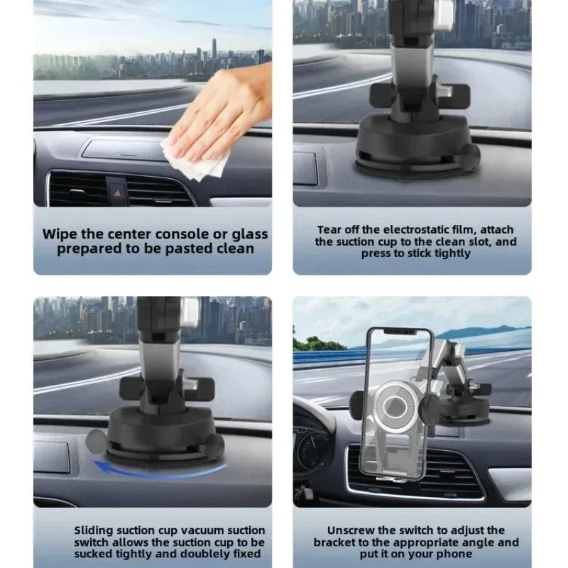 Left & Right Adjustable Rotating Car Phone Stand – Desktop & Navigation Phone Holder Accessory