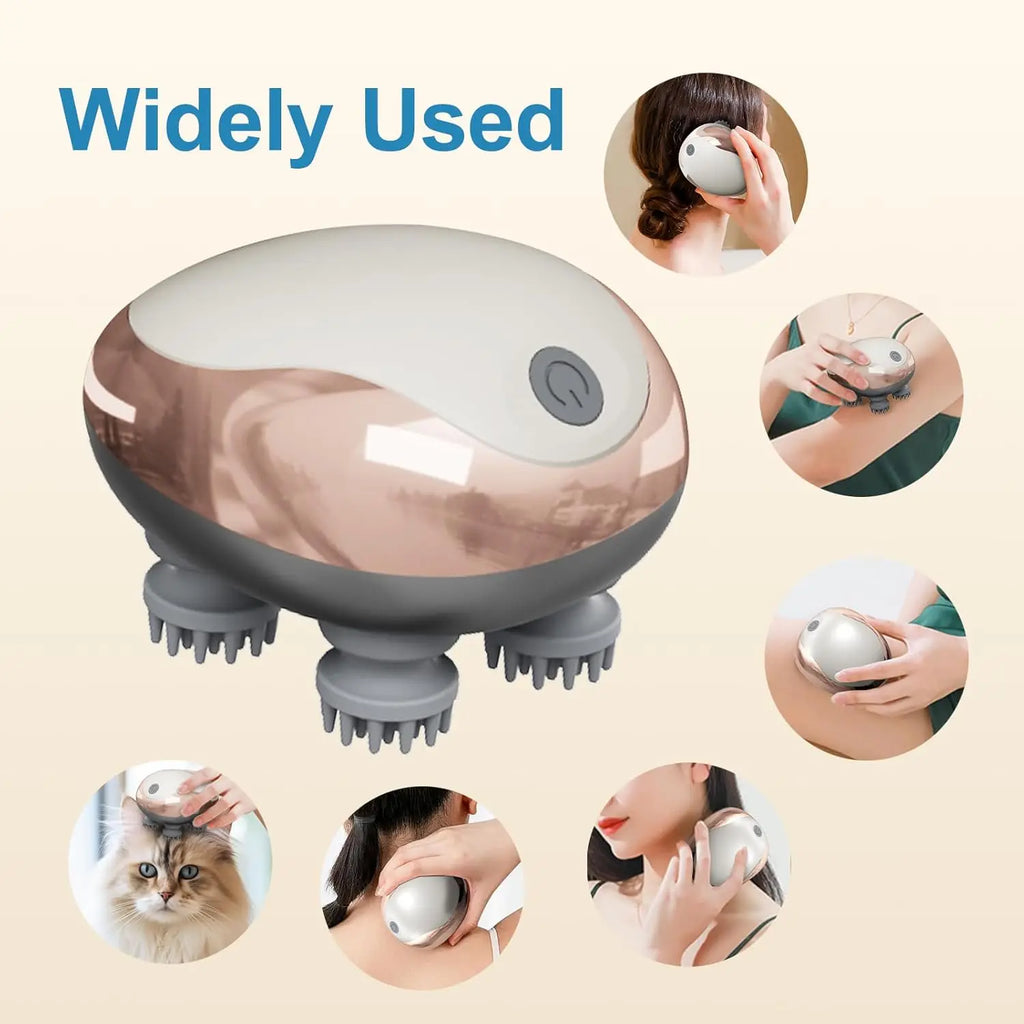 Electric Scalp Massager Handheld Portable  Scalp Massager Head Scratcher for Full Body Massage Deep Clean and Stress Relax.