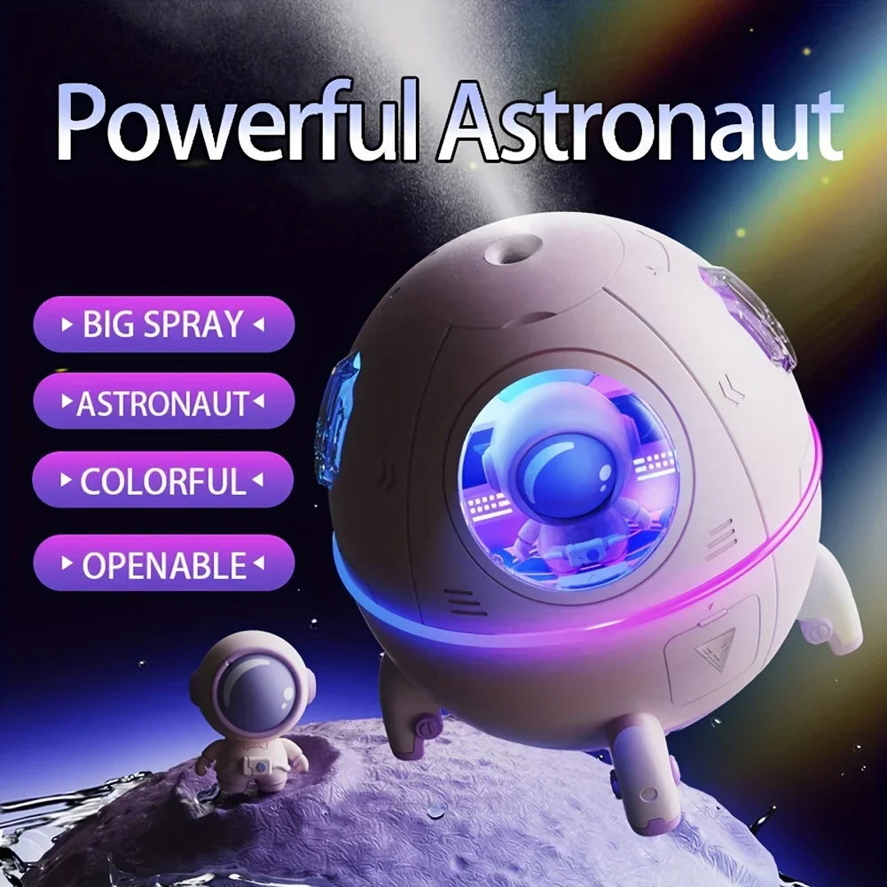 Portable Office Desktop USB Astronaut Space Capsule Air Humidifier Diffuser 220ML With Colorful Led Light