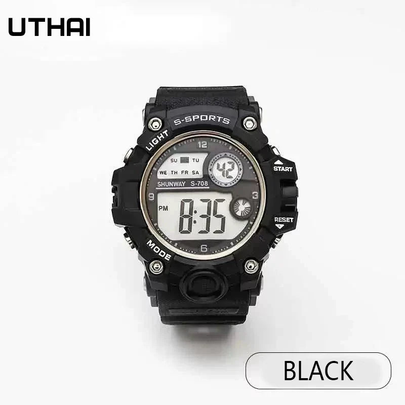 UTHAI CE133 New Children's Electronic Watch ins Jelly Sports Watch for Boy Girl Waterproof Alarm Clock Multifunctional Watch