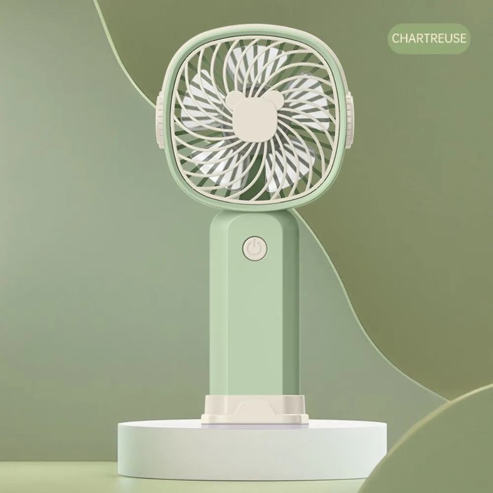 Portable Mini Fan USB Outdoor Handheld Fan with Desktop Phone Holder 3Wind Adjustments Long Working Life Multi-function Mini Fan
