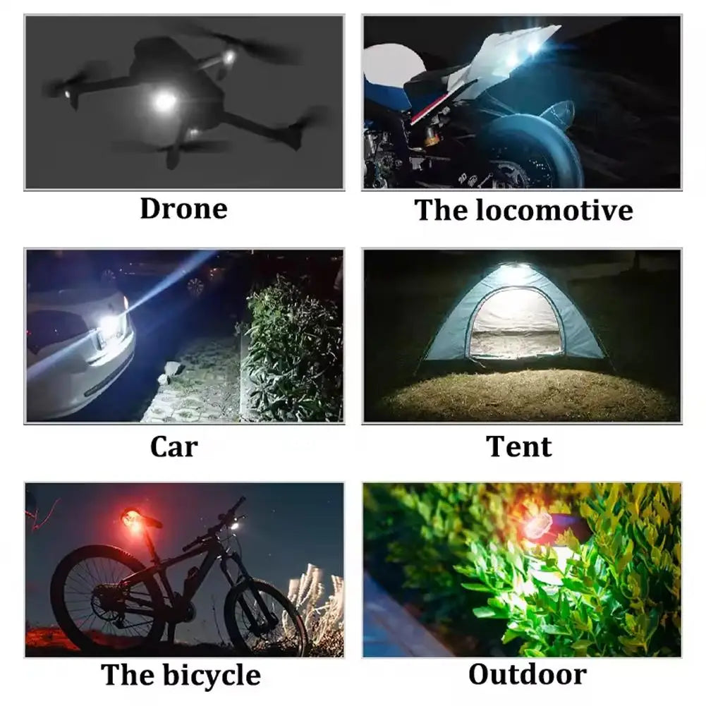 Motorcycle Wireless LED Strobe Light Remote Control Aircraft Light Navigation Warning Light Indicator For Car Bicycle Drone