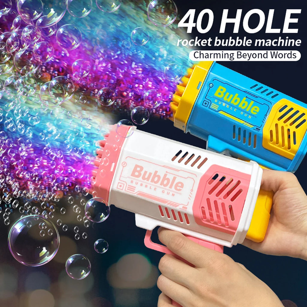 40 Hole Bubble Machine Fully Automatic Bubble Blowing Light Outdoor Bubble Machine without Battery without Bubble Water
