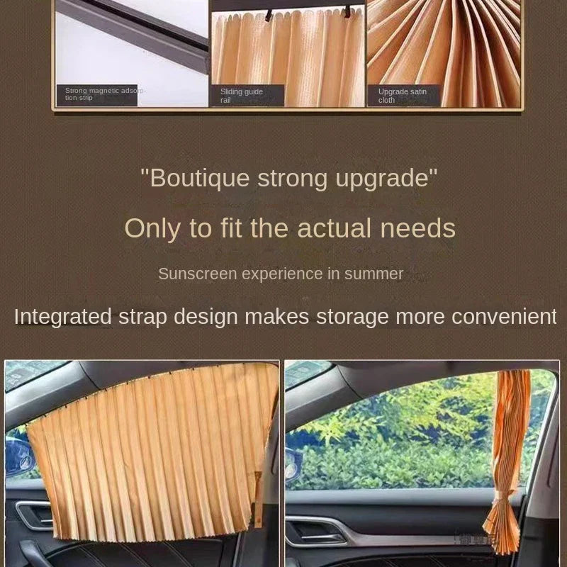 4pcs Car Sunshade Magnetic Side Window Curtain Auto Window Sun Shade Privacy Sun UV Protection Window Shield Car Interior Access