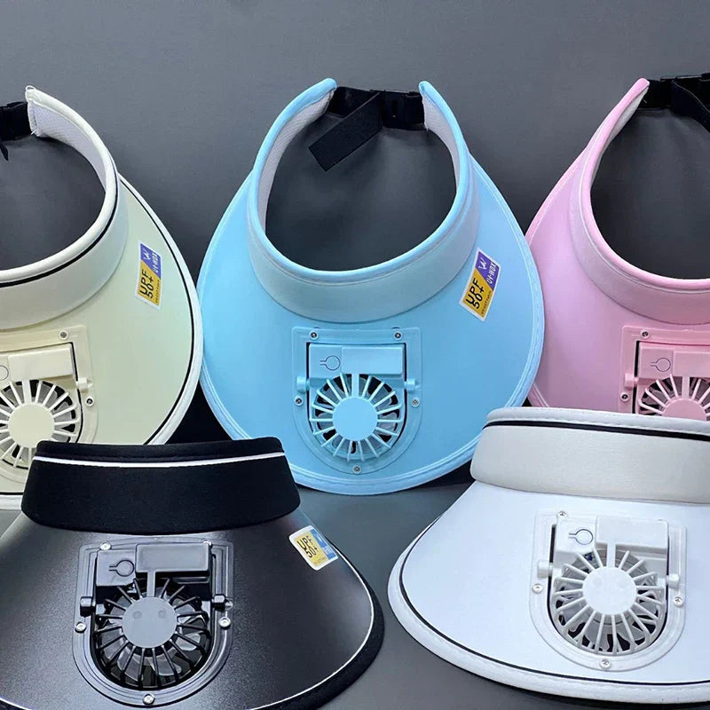 Breathable Cooling Fan Hat Sunscreen Fan Sun Visor Hat Fishing Hat Cooling Peaked Cap Hat Usb Charging Hat Fan For Sport Sunhat