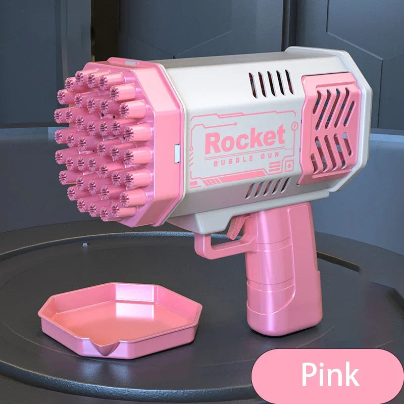 69 Hole Rocket Launcher Handheld Portable Electric Automatic Bubble Gun for Boys and Girls （Without Bubble Water）