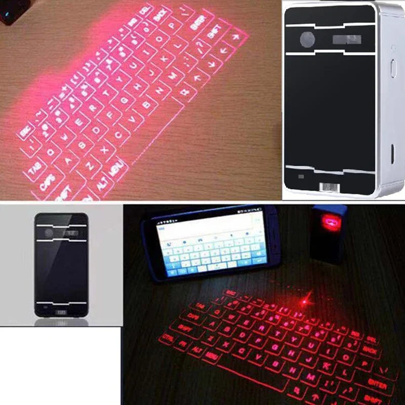 L22A-Virtual Keyboard Bluetooth Wireless Touch Projector Phone Keyboards For Computer Pad Laptop With Mouse Function