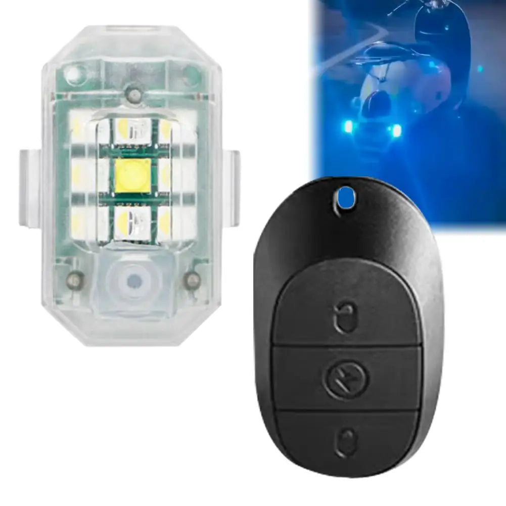 Motorcycle Wireless LED Strobe Light Remote Control Aircraft Light Navigation Warning Light Indicator For Car Bicycle Drone