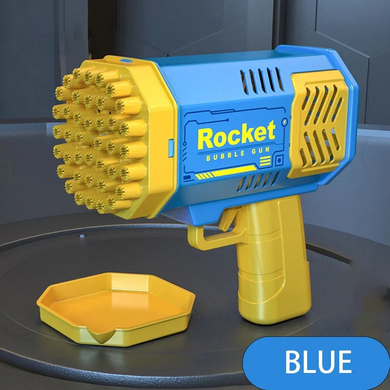 69 Hole Rocket Launcher Handheld Portable Electric Automatic Bubble Gun for Boys and Girls （Without Bubble Water）
