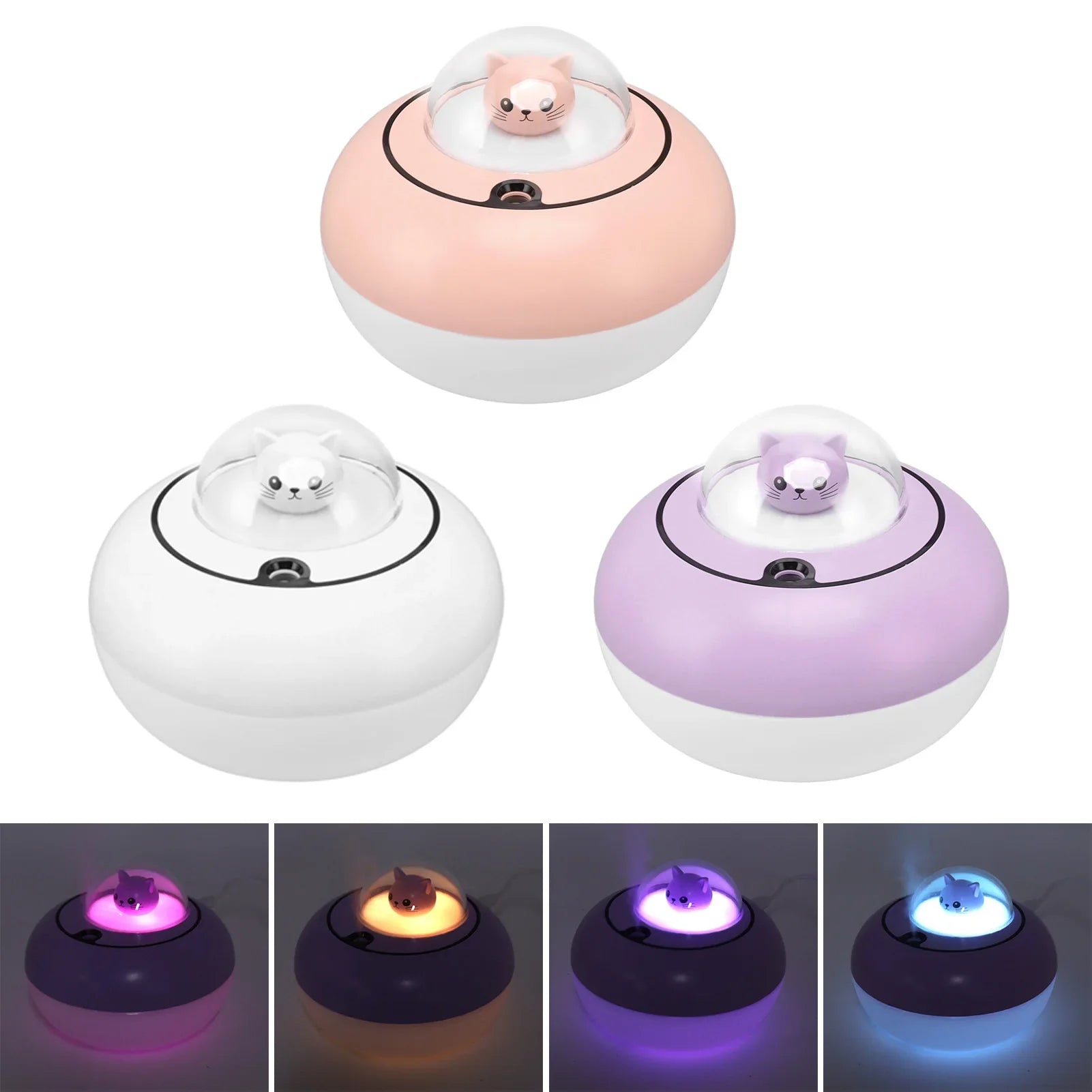 Humidifier  Humidifier Cute Cat Sculpture Portable Quiet Desktop Air Humidifier for Home  USB Plug in  Humidifier