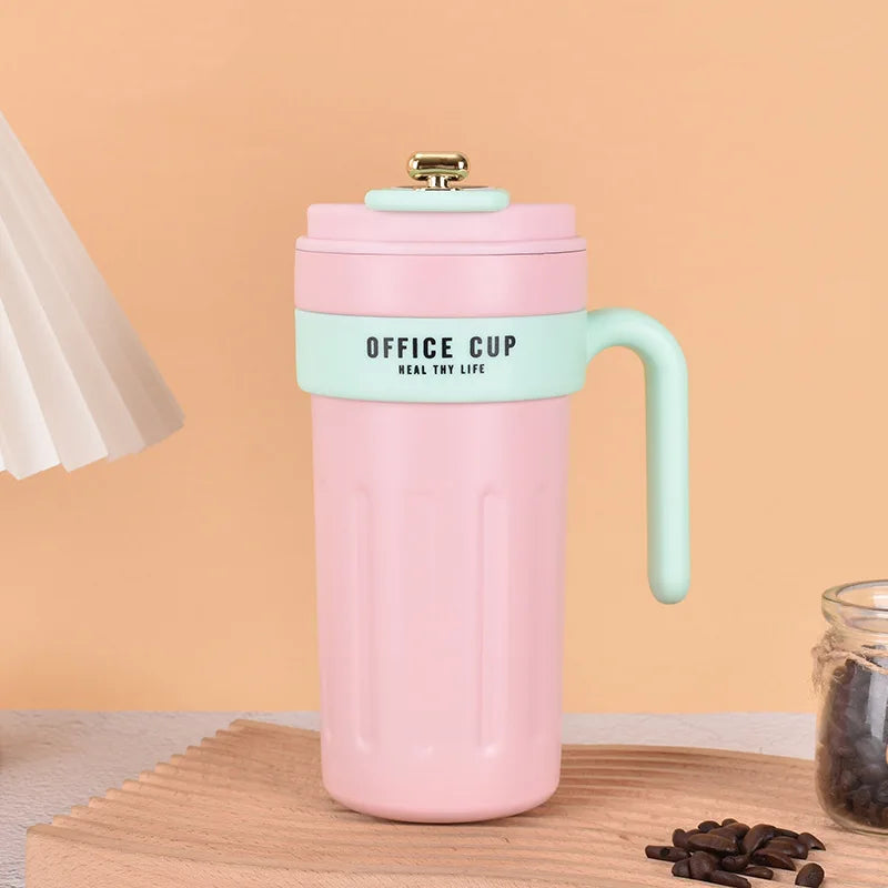 New Stainless Steel Intelligent Temperature Display Accompanying Water Cup Coffee Cup Portable Rope Direct Drinking Thermos Cup