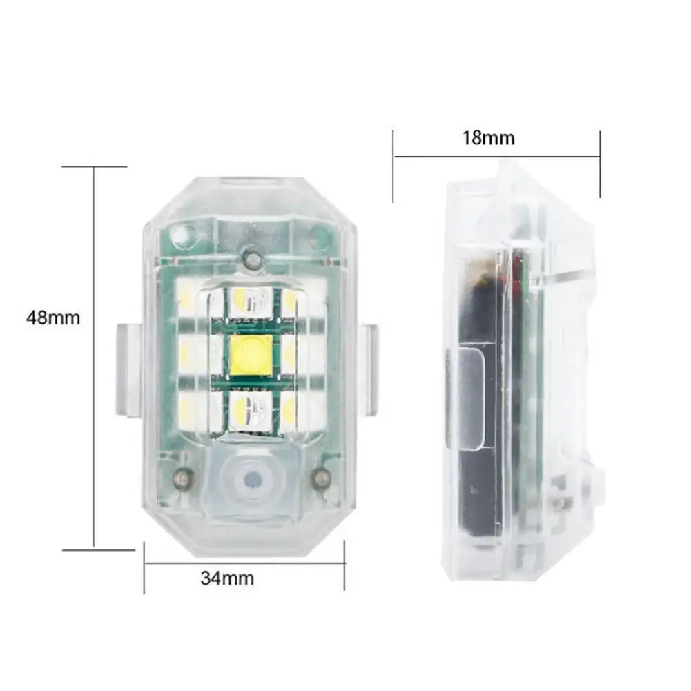 Motorcycle Wireless LED Strobe Light Remote Control Aircraft Light Navigation Warning Light Indicator For Car Bicycle Drone