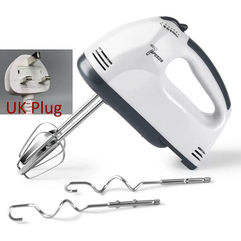 Factory supply YR Handheld electric egg beater, household automatic mixer, egg white and cream beater, mini 7-speed white