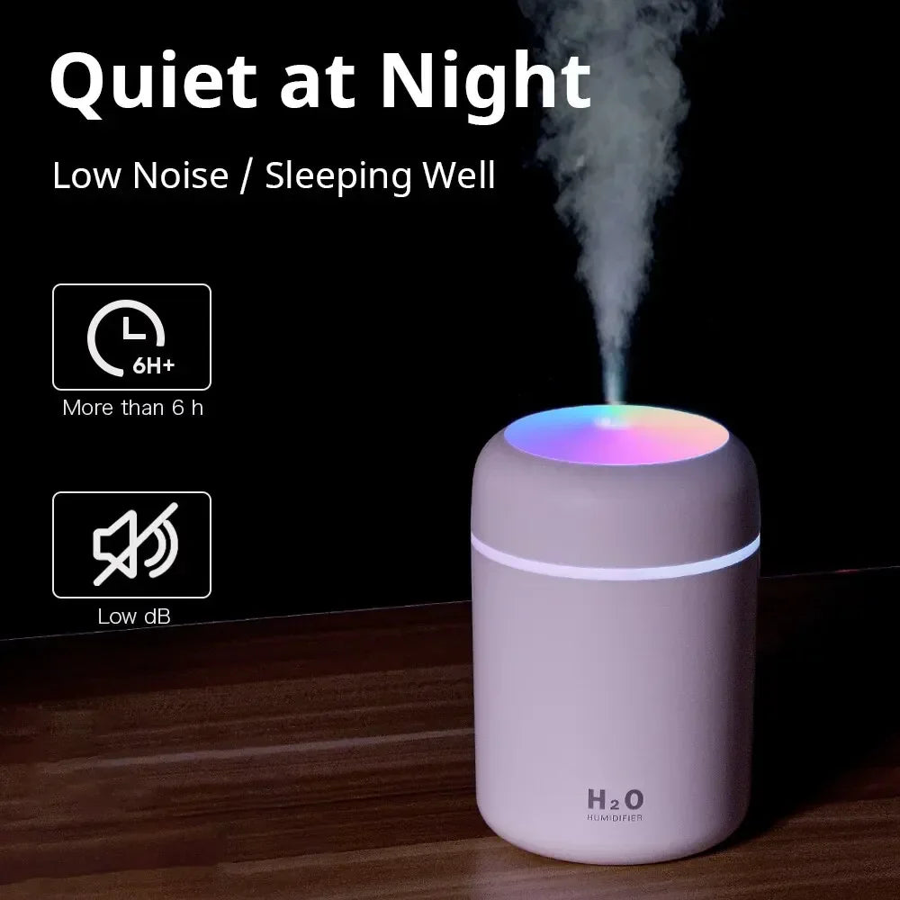 Portable USB Ultrasonic Aroma Diffuser Colorful Humidifier Cool Mist Maker Air Purifier for Home Car