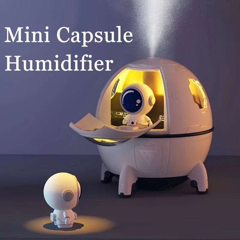 Portable Office Desktop USB Astronaut Space Capsule Air Humidifier Diffuser 220ML With Colorful Led Light
